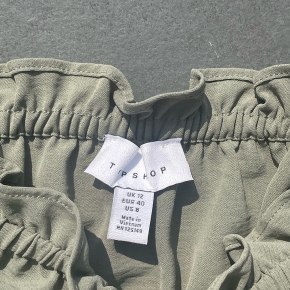 Topshop Smocked Ruffle/Peplum Camisole - Picture 2 of 3